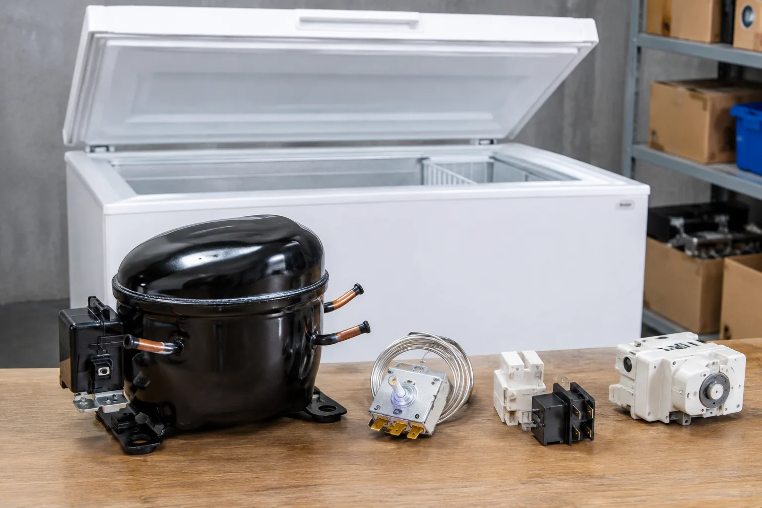 Ersatzteile fuer Gefriertruhe: Kompressoren, Thermostate und Bezugsquellen