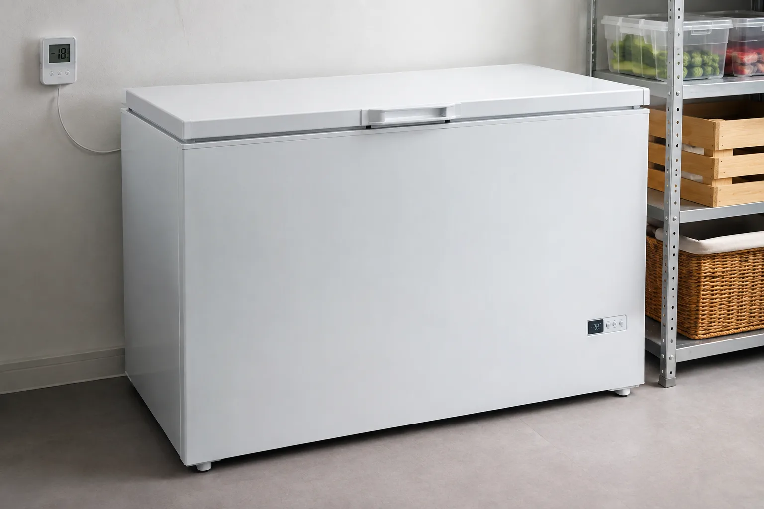 Optimale Temperatur fuer die Gefriertruhe festlegen und ueberwachen