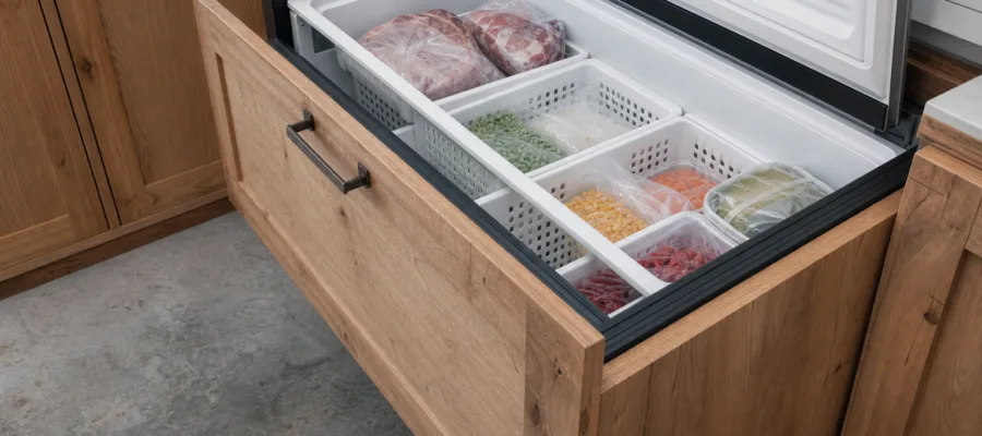 Platzsparende Gefriertruhe DIY-Projekte: Einbau, Schubladen & Organisation